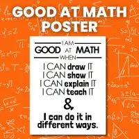 good at math poster with text 