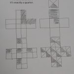 student examples of solving the quarter the cross fraction activity.