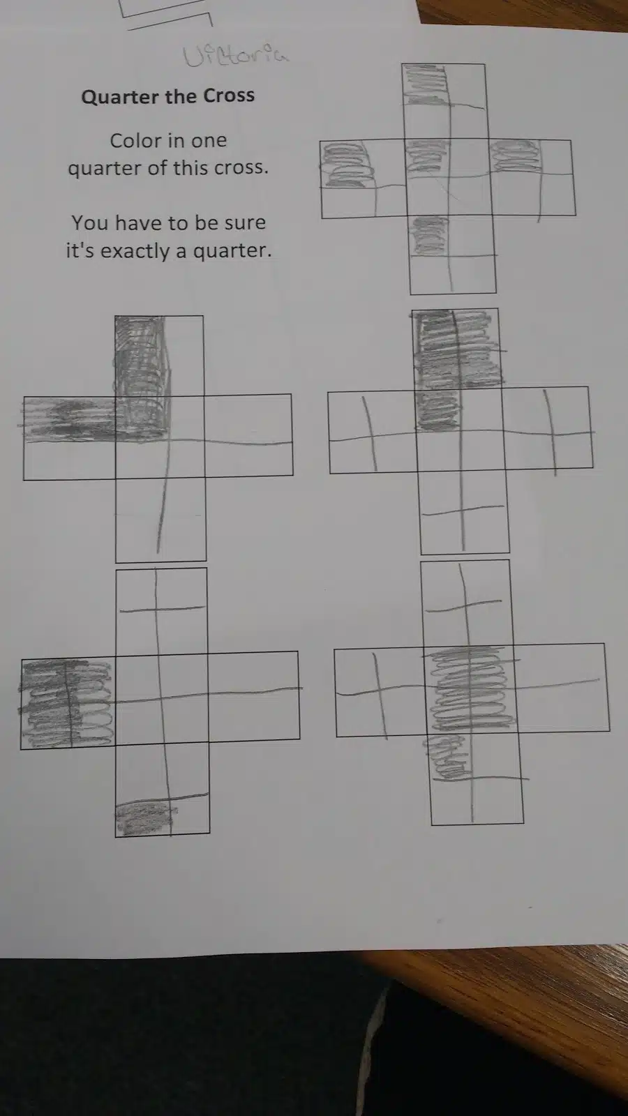 Quarter the Cross Fractions Activity