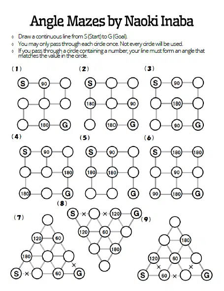 Angle Mazes by Naoki Inaba