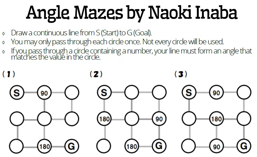 Angle Mazes by Naoki Inaba