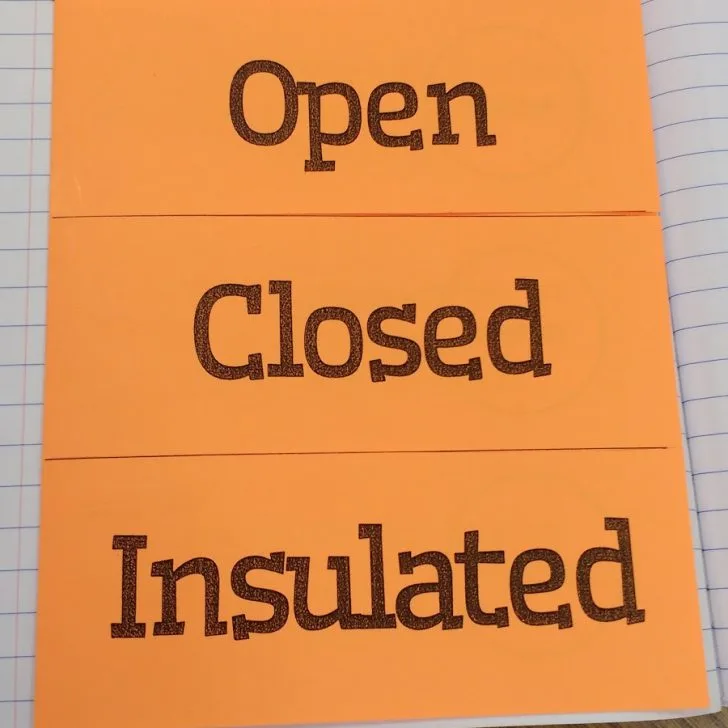 types of systems foldable: open, closed, insulated.