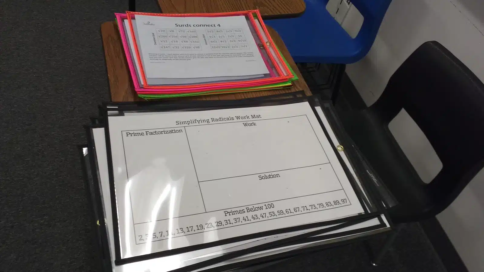 Surds Connect 4 Activity