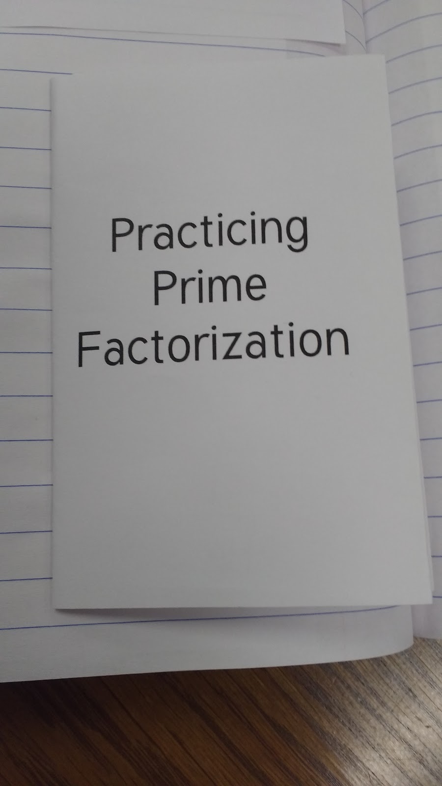 Practicing Prime Factorization Practice Book Cover 