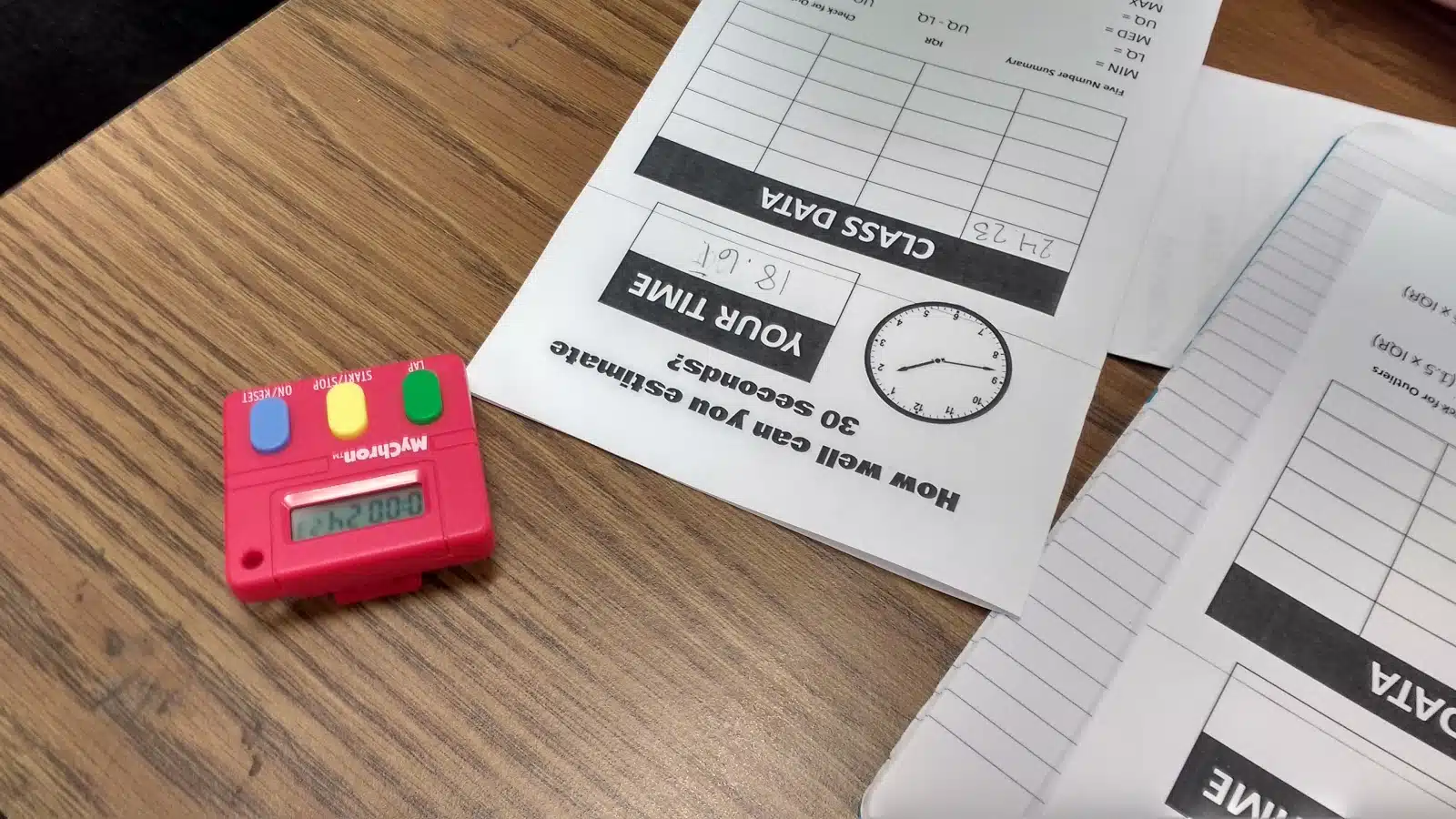 Estimating 30 Seconds Data Collection Activity