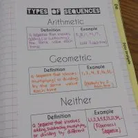 types of sequences notes - arithmetic geometric or neither.