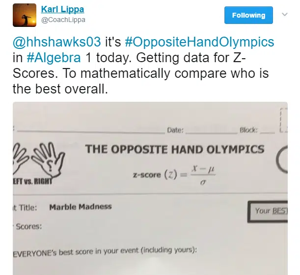 opposite hand olympics. 