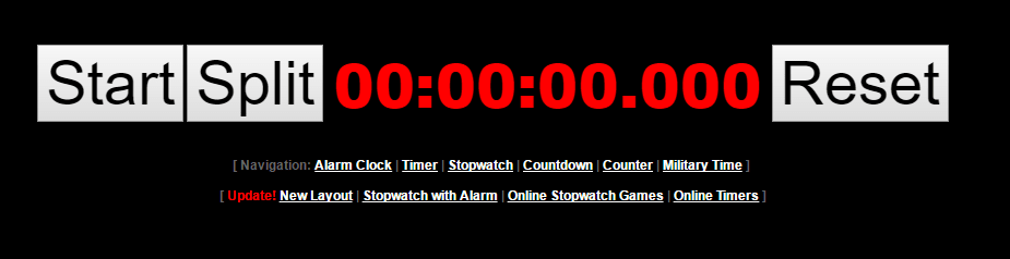 online stopwatch. 