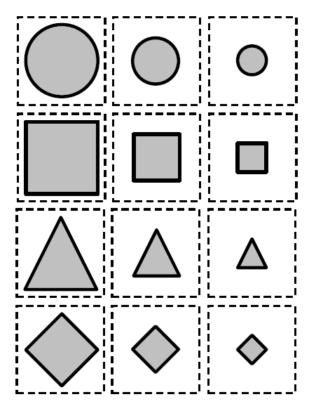 Guess My Rule Shape Cards. 