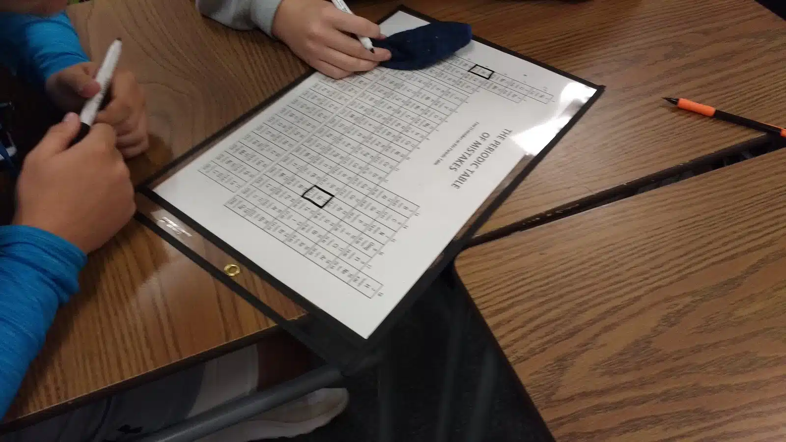 Periodic Table of Mistakes Activity in Dry Erase Pocket