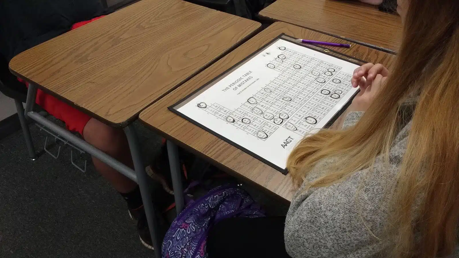 Periodic Table of Mistakes Activity in Dry Erase Pocket