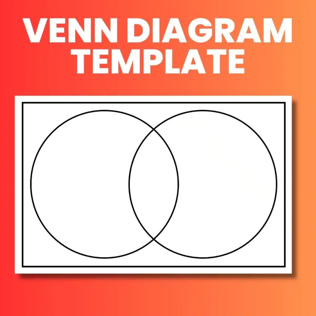 venn diagram template with two circles and outline 