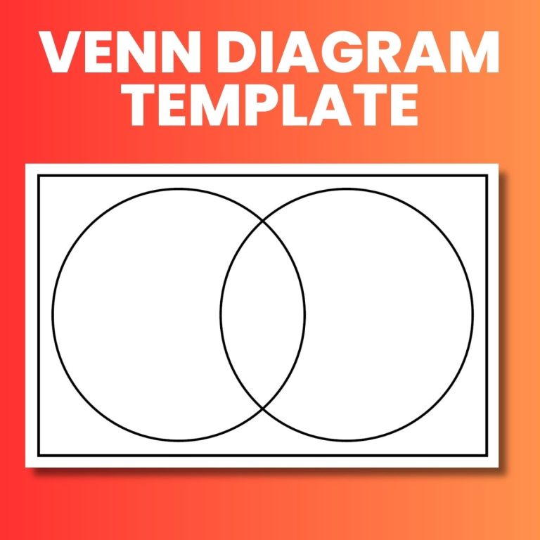 venn diagram template with two circles and outline