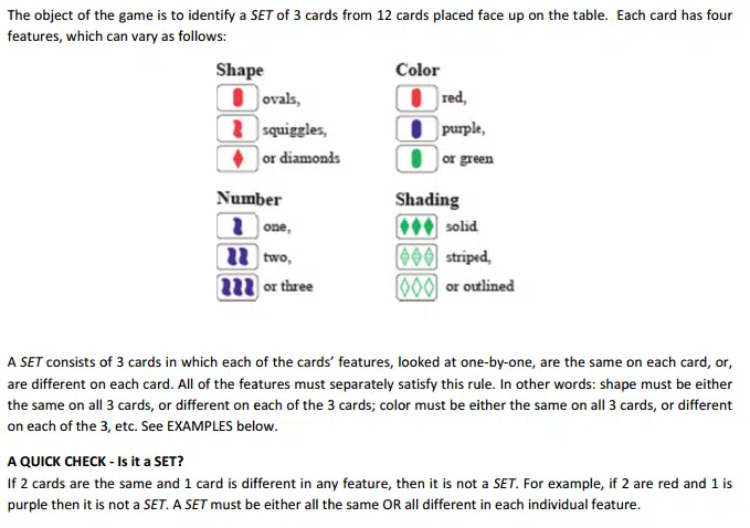 The Daily SET Puzzle, setgame.com