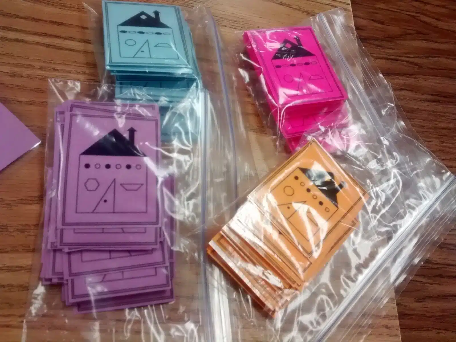 lonesome llama cards in ziplock bags. 