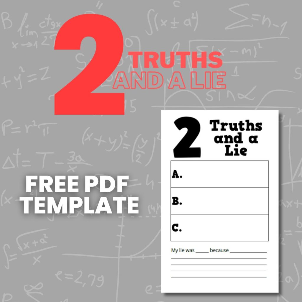 2 truths and a lie free pdf template