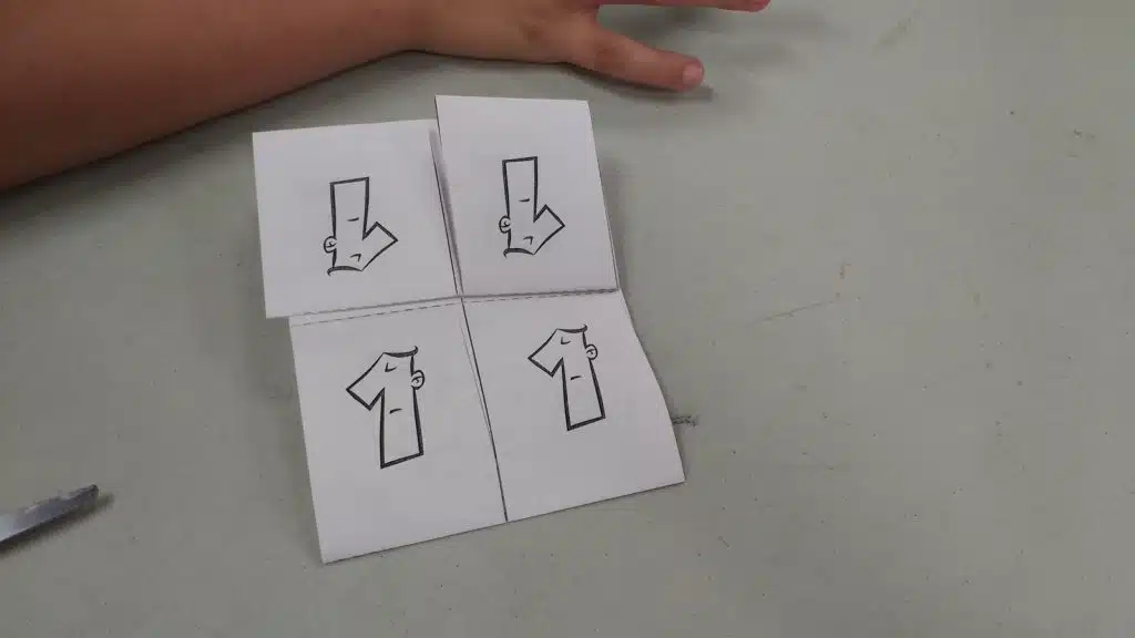 solution to 1 in crazy 8 paper folding puzzle. 