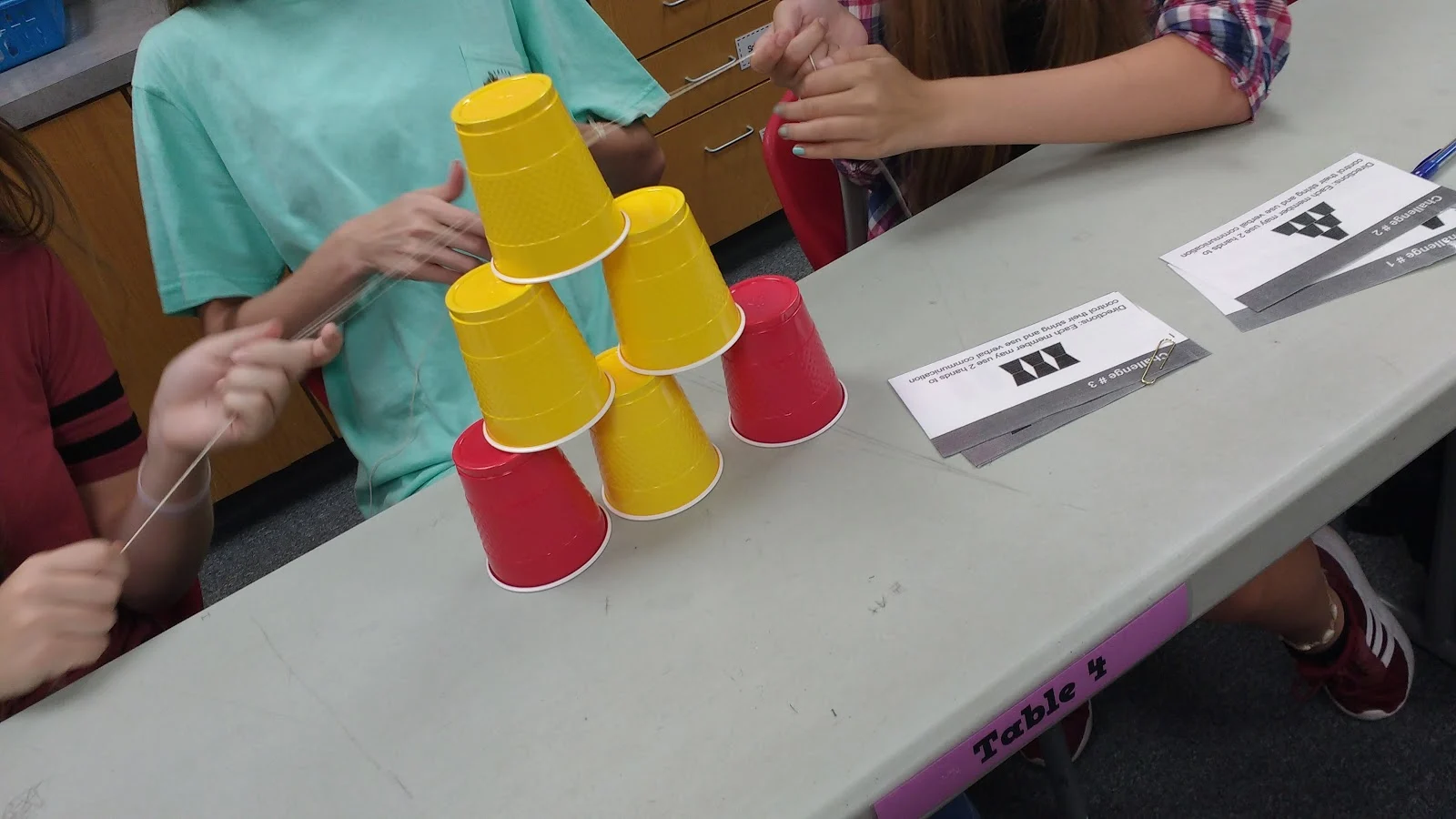 cup stacking challenge 