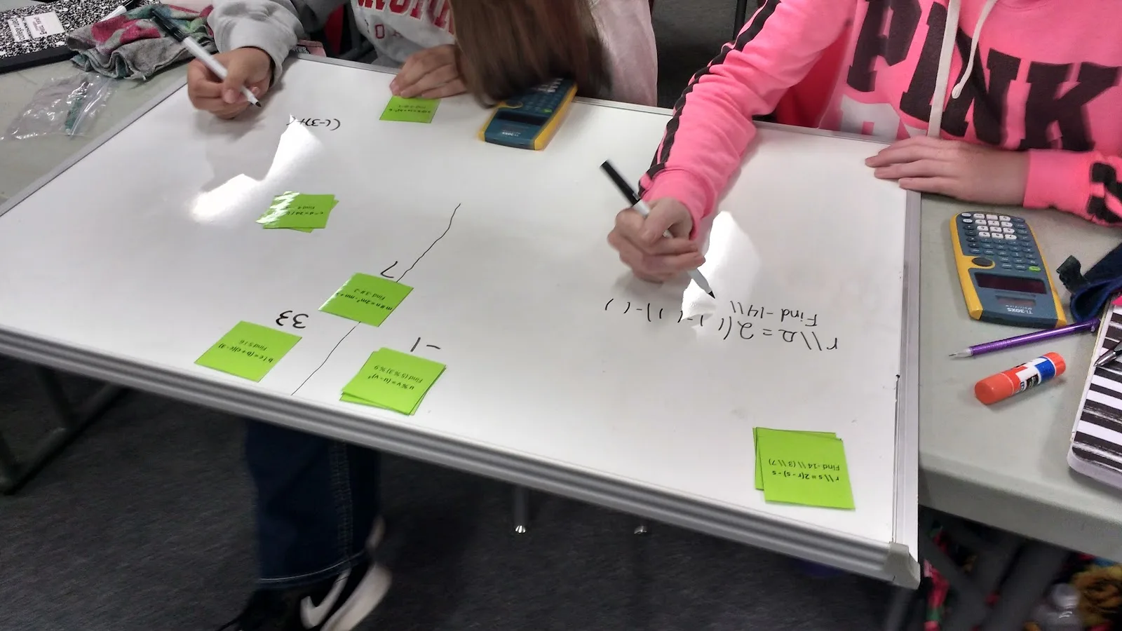 students working on non-standard operations sorting activity