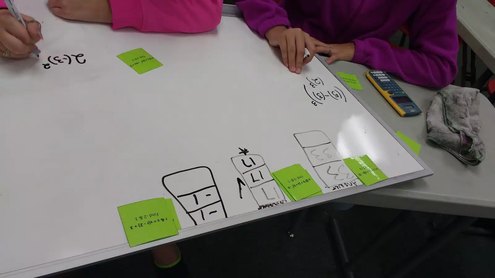 students working on non-standard operations sorting activity