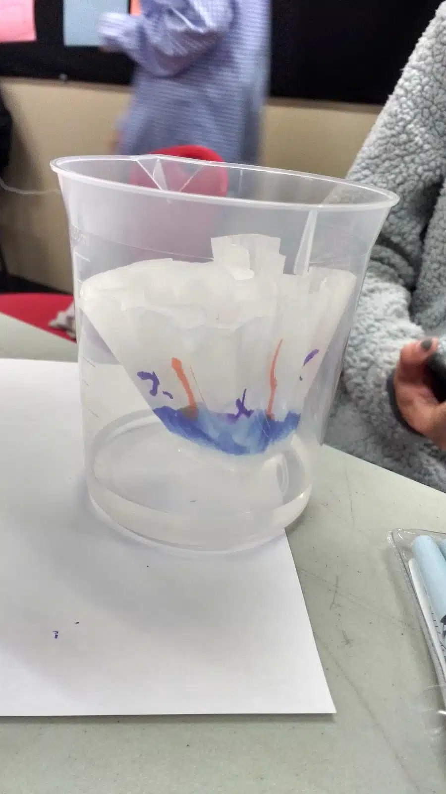 coffee filter chromatography lab. 