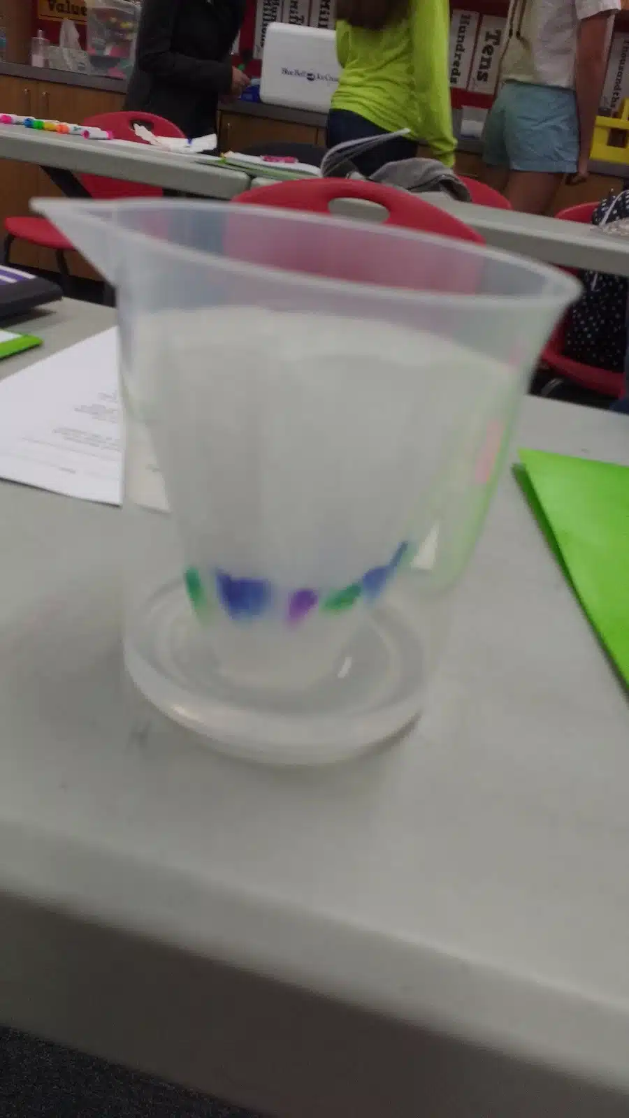 coffee filter chromatography lab. 