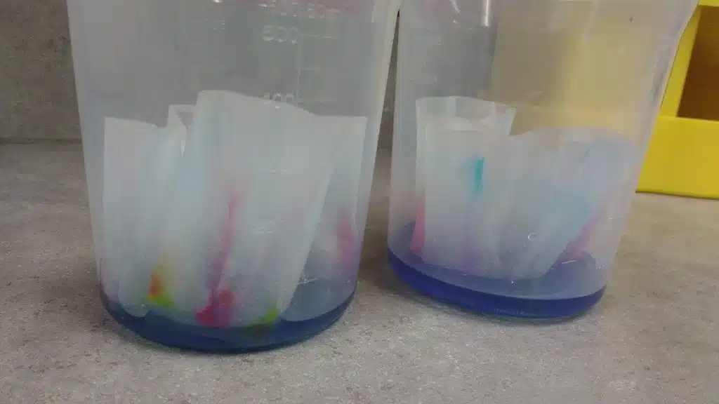 chromatography butterflies in progress. 