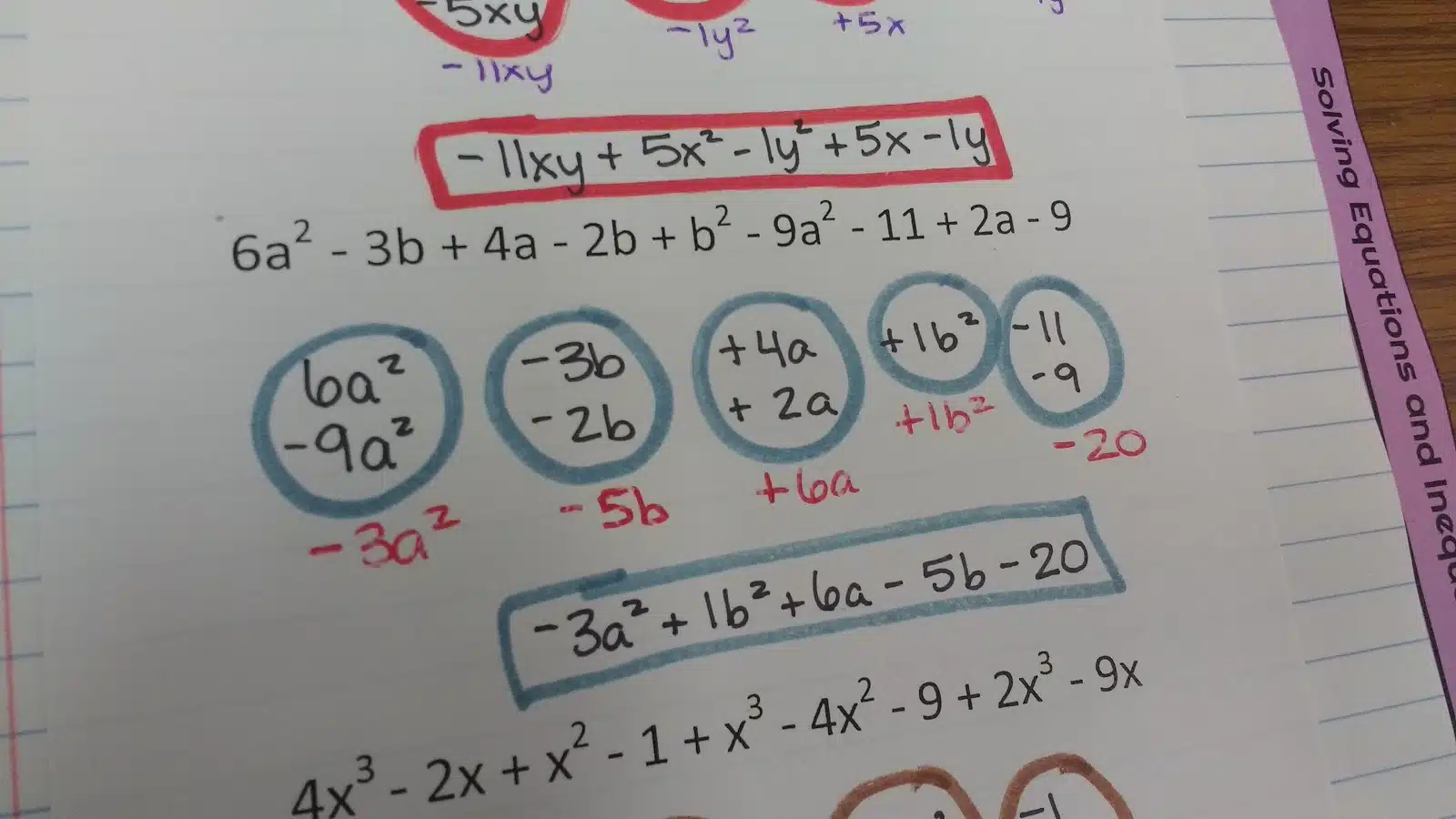 combining like terms practice problems