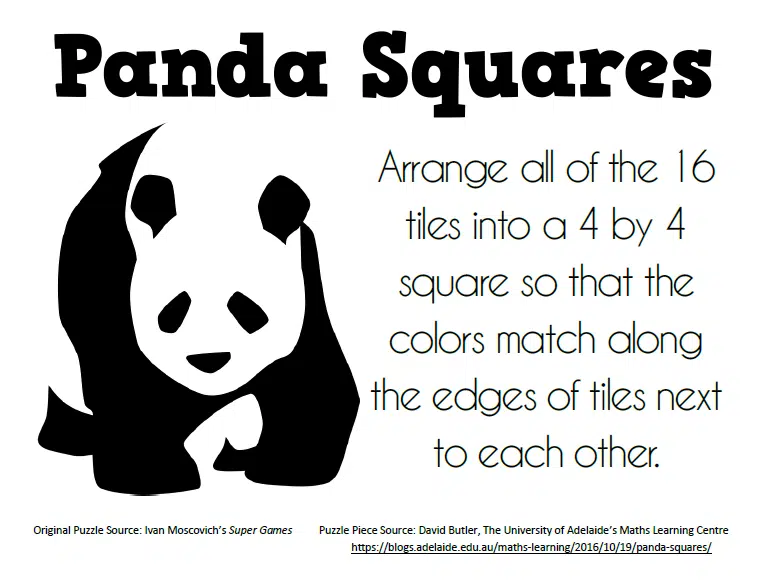 Panda Squares Puzzle