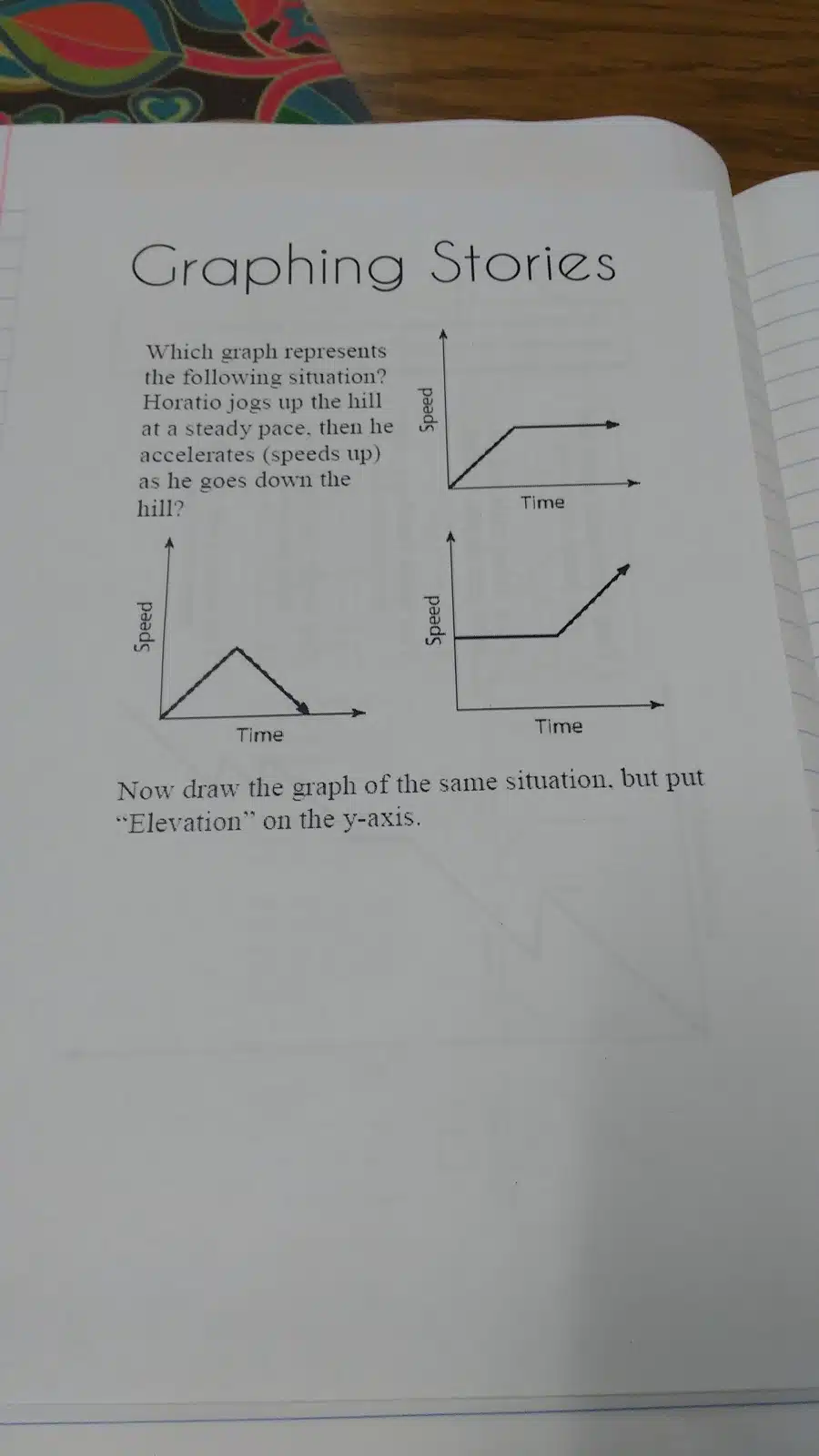 Graphing Stories Foldable