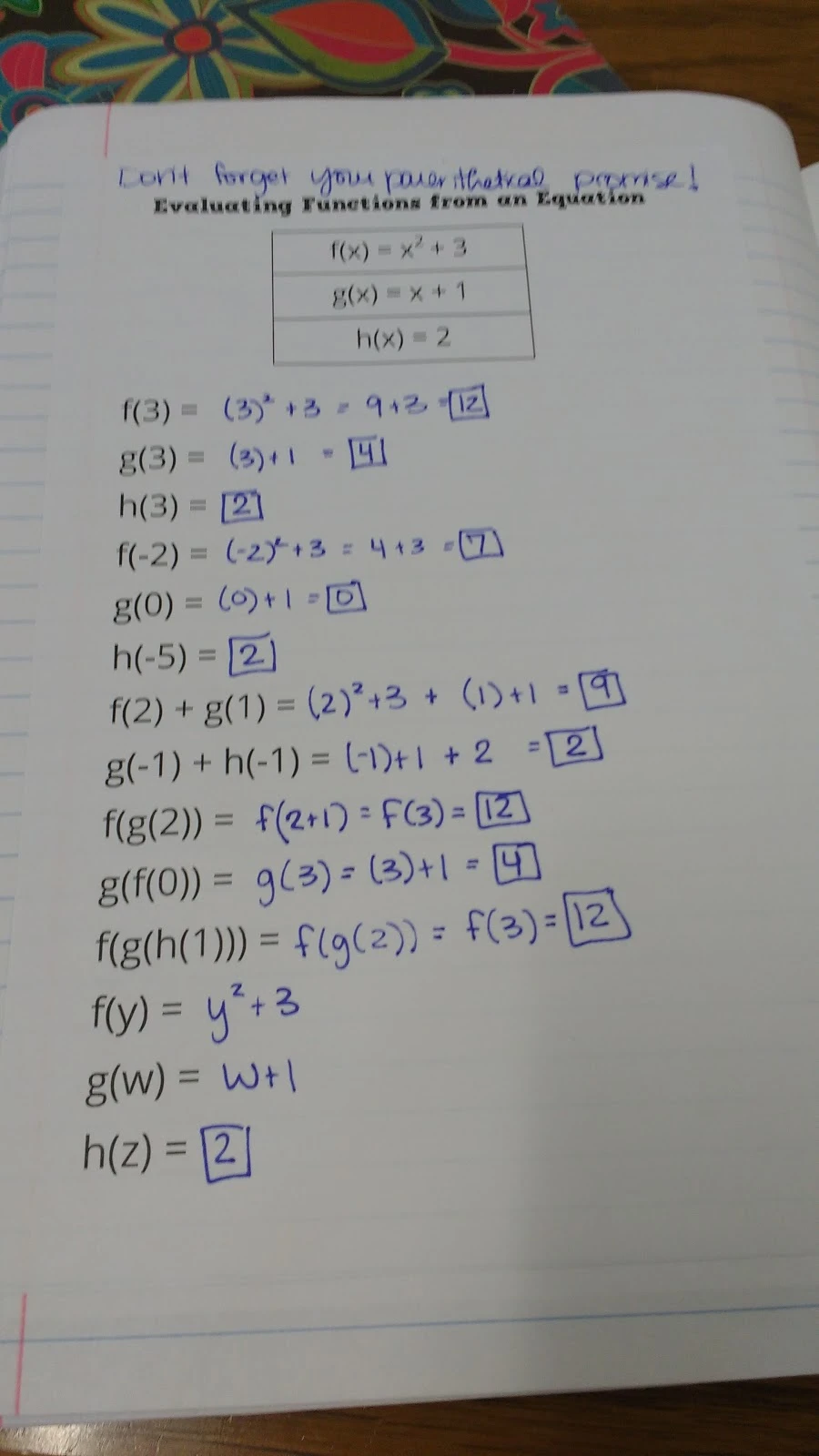 Evaluating Functions from an Equation Notes  Math = Love Regarding Evaluating Functions Worksheet Algebra 1