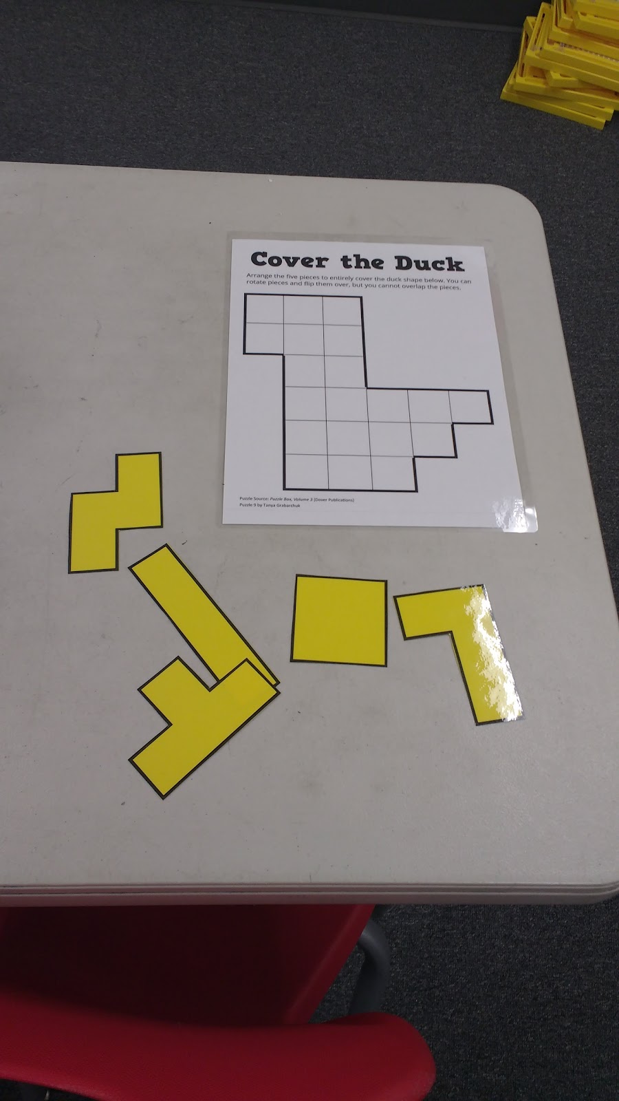 Cover the Duck Puzzle