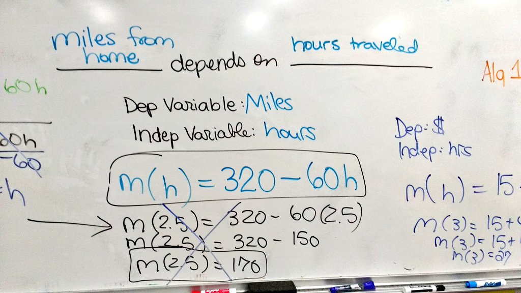 math writing on dry erase board 