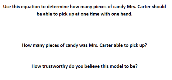 questions for students to answer in starburst scatterplot activity. 