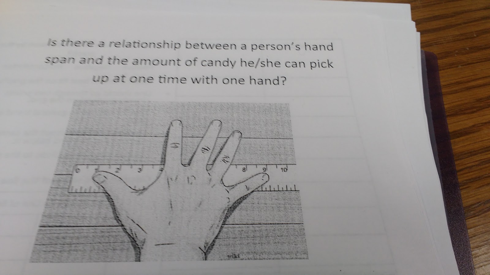 illustration of how to measure handspan. 