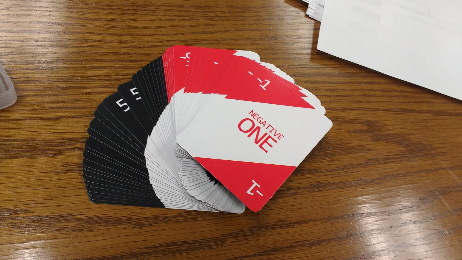 absolute zero card game for math class