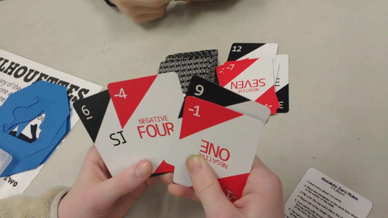 absolute zero card game for math class