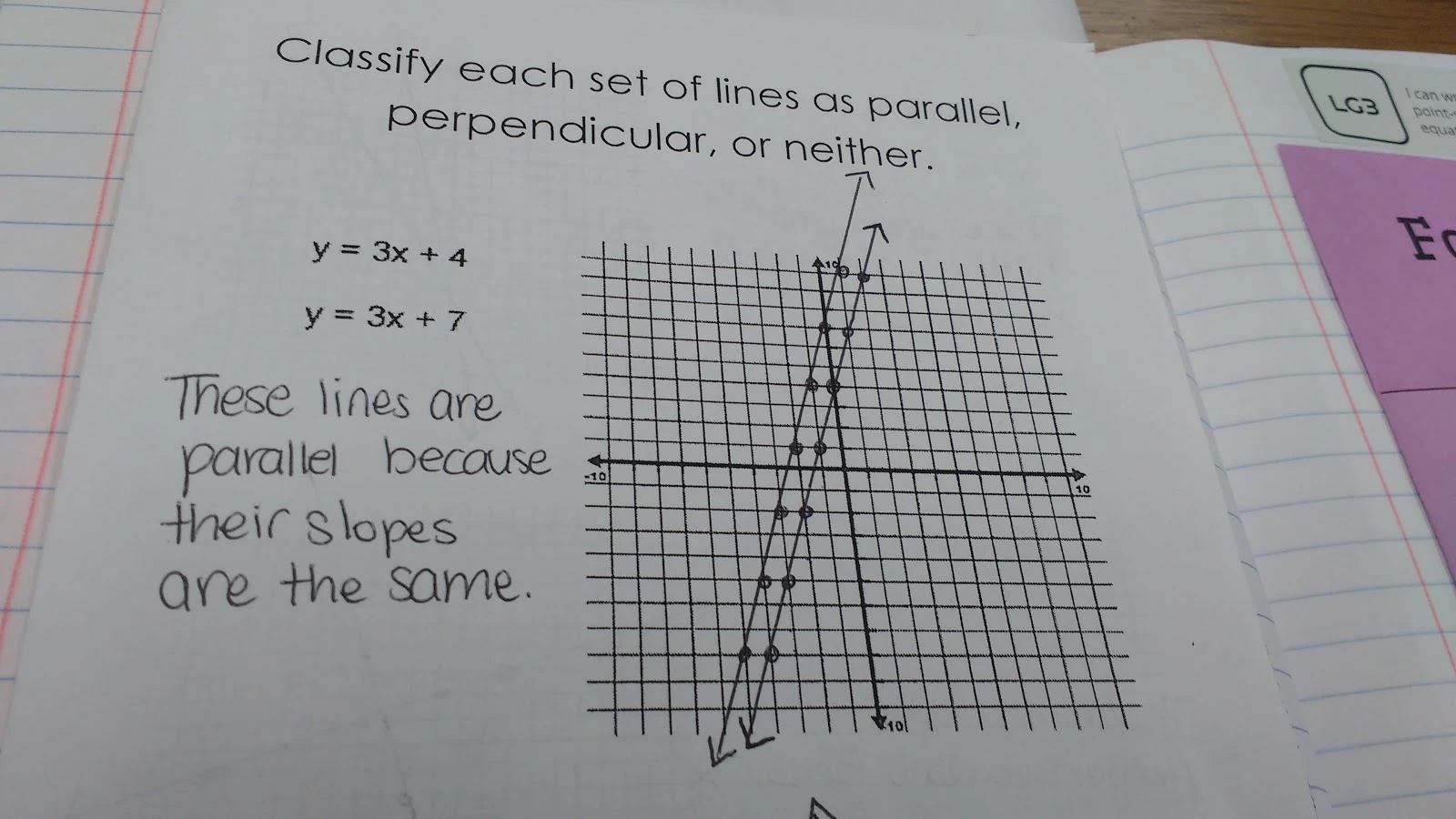 Classifying Lines as Parallel, Perpendicular, or Neither Foldable