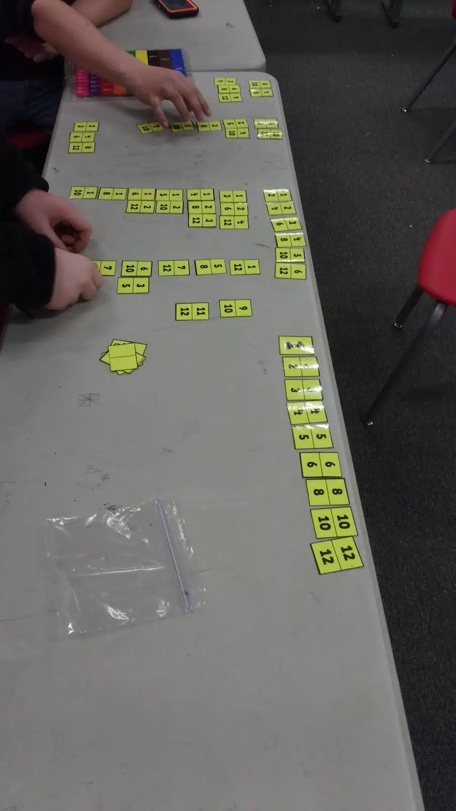 equivalent fractions card sort activity for math class