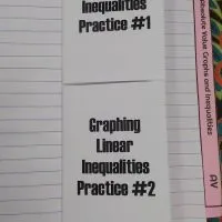 graphing linear inequalities practice in interactive notebook.