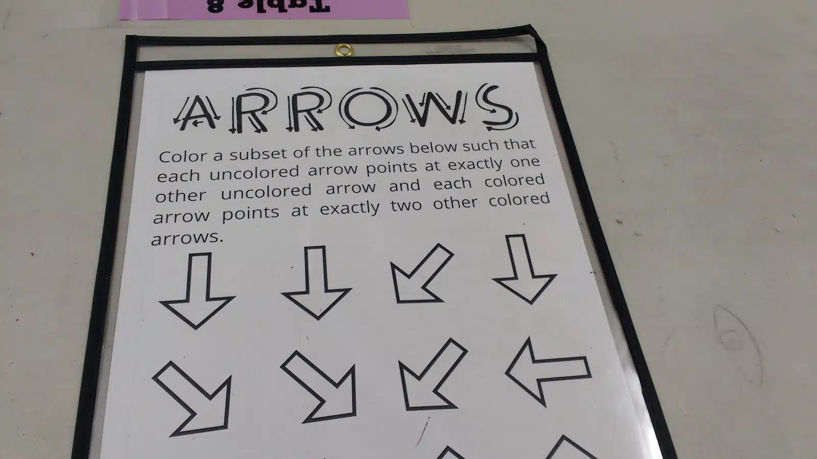 What are the arrows supposed to indicate? That a puzzle is good