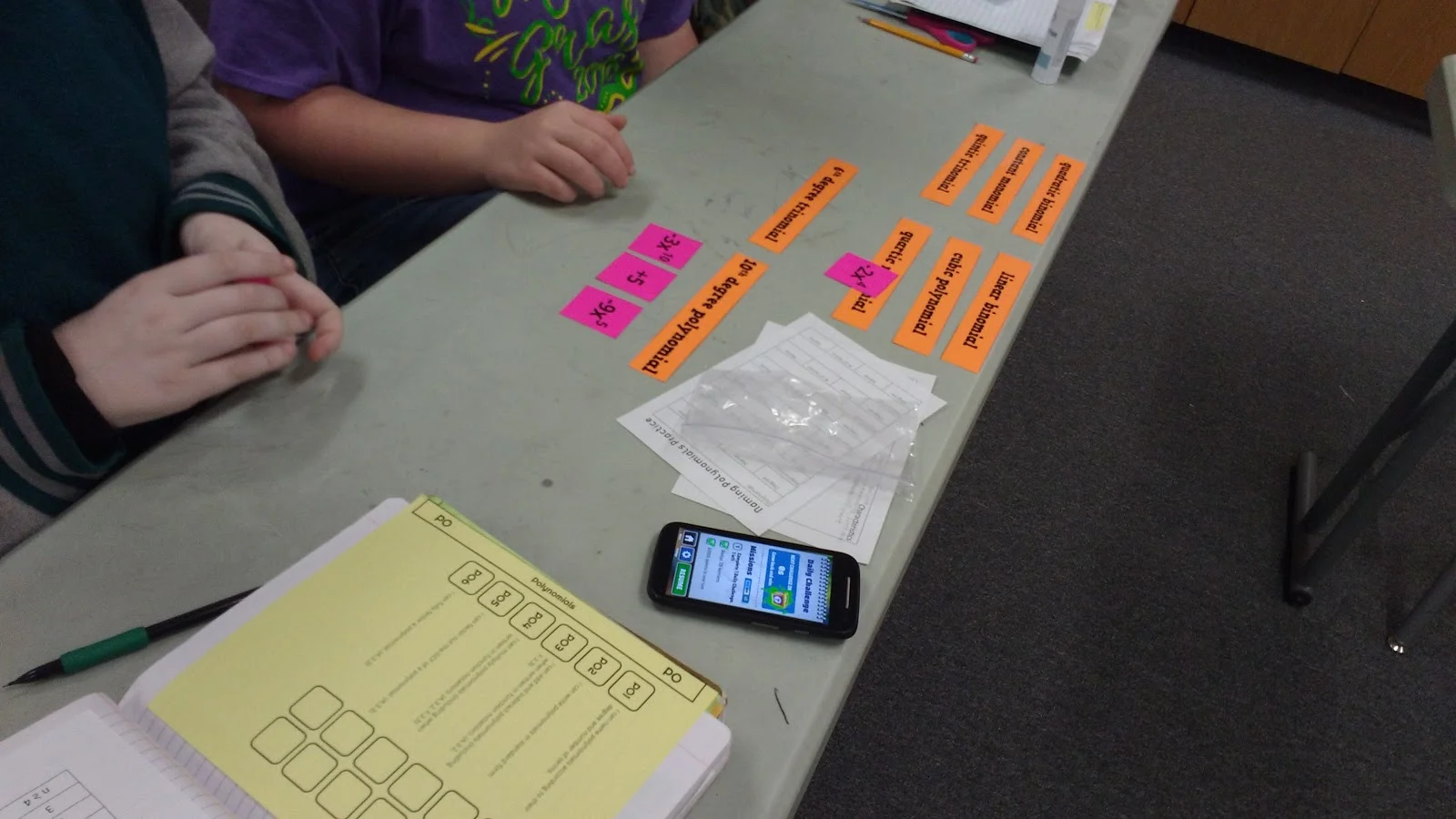 Building and Naming Polynomials Activity for Algebra
