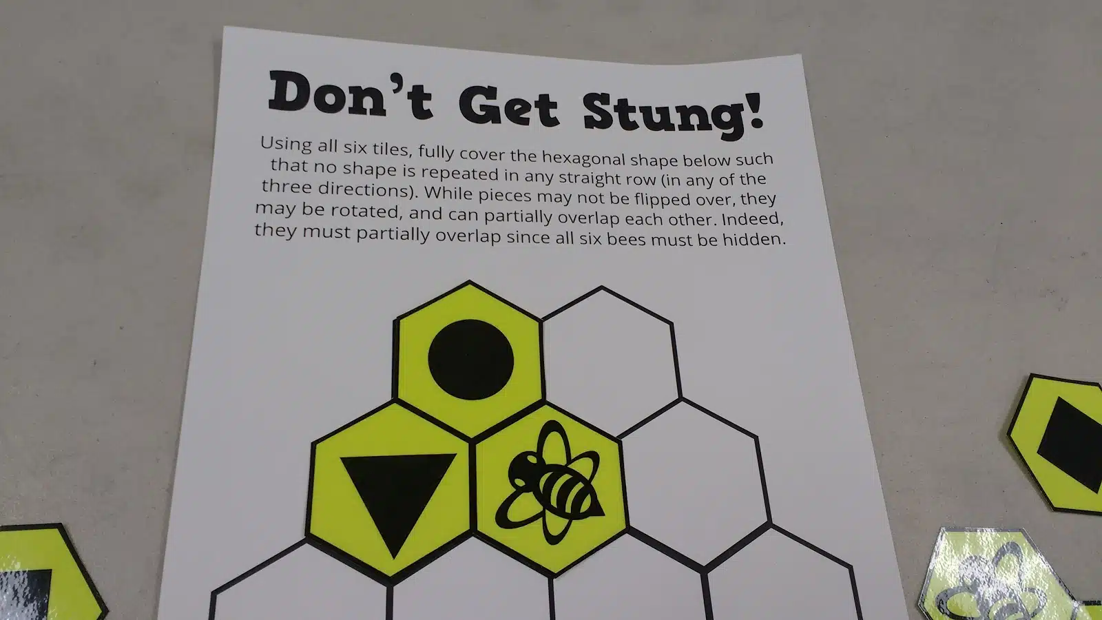 Don't Get Stung Puzzle