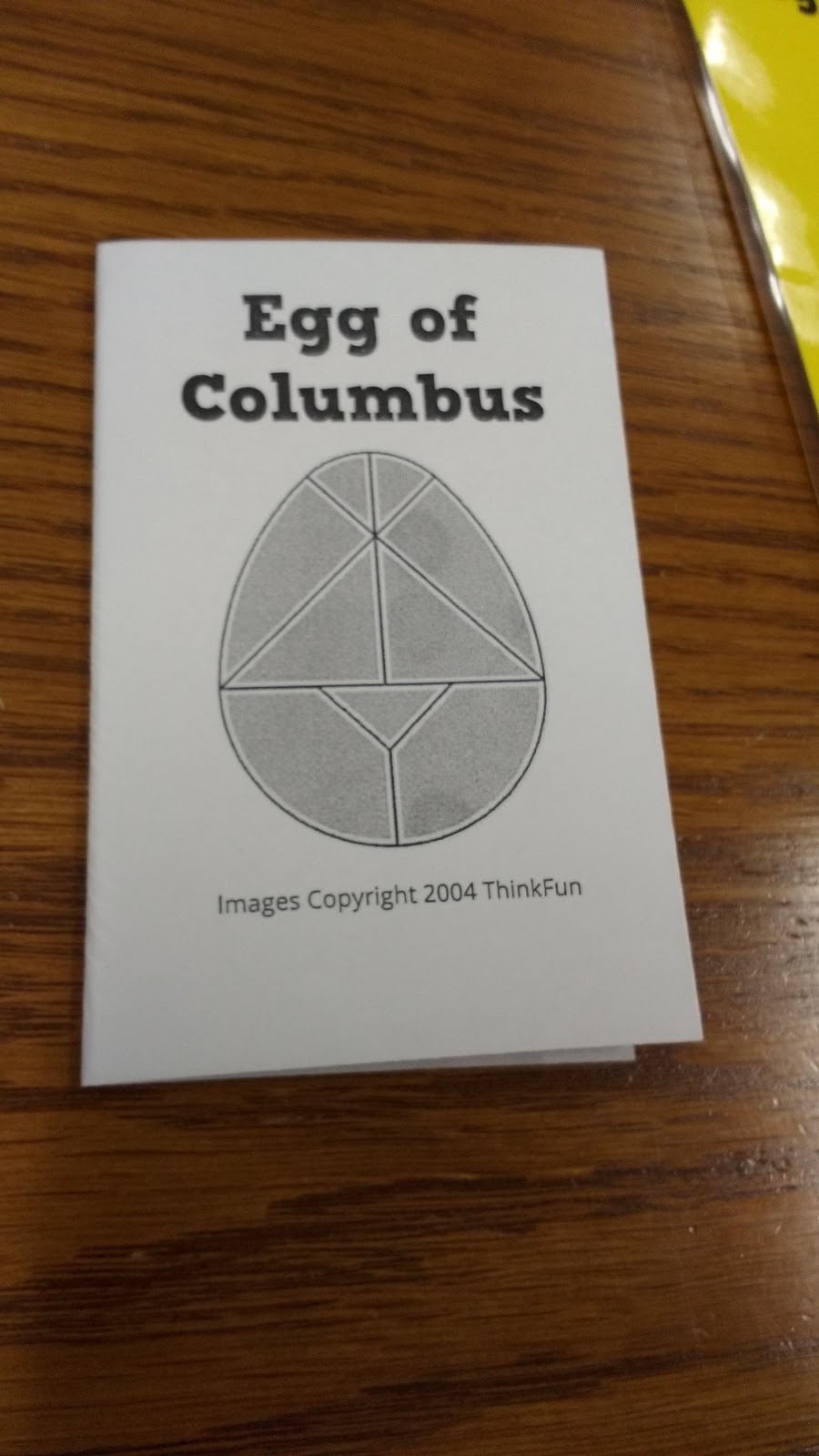 Egg of Columbus Puzzle