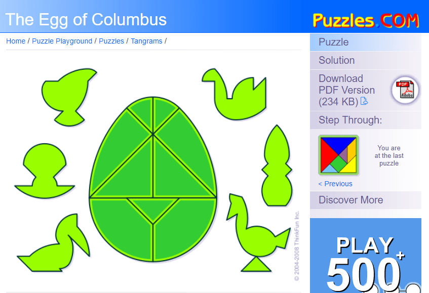 Egg of Columbus Puzzle