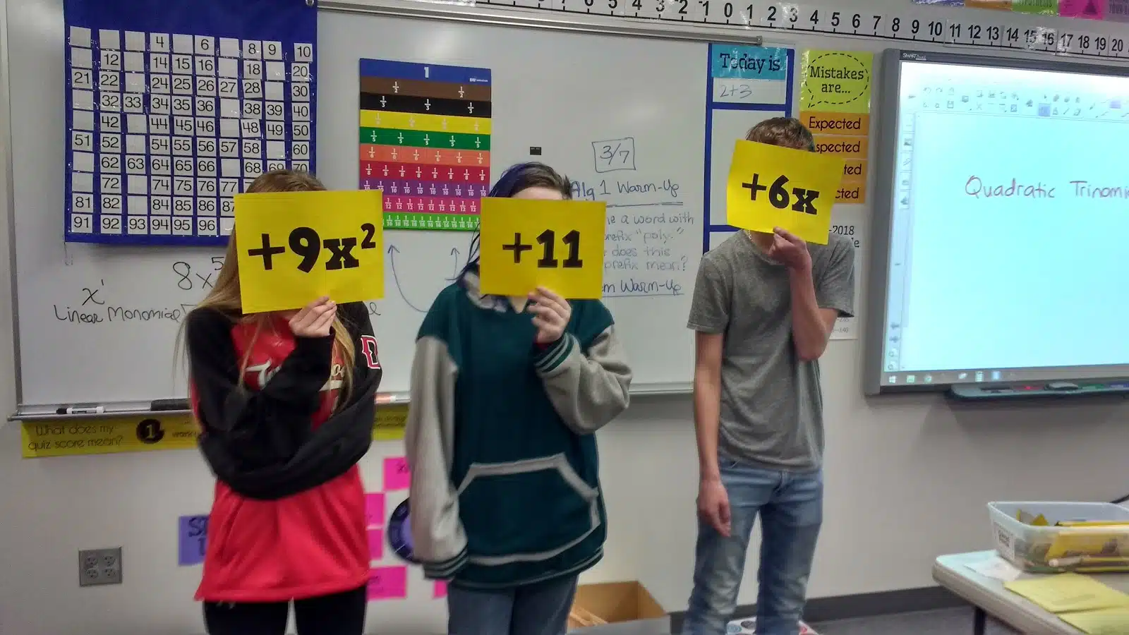 Human Polynomials Activity to Practice Naming Polynimals