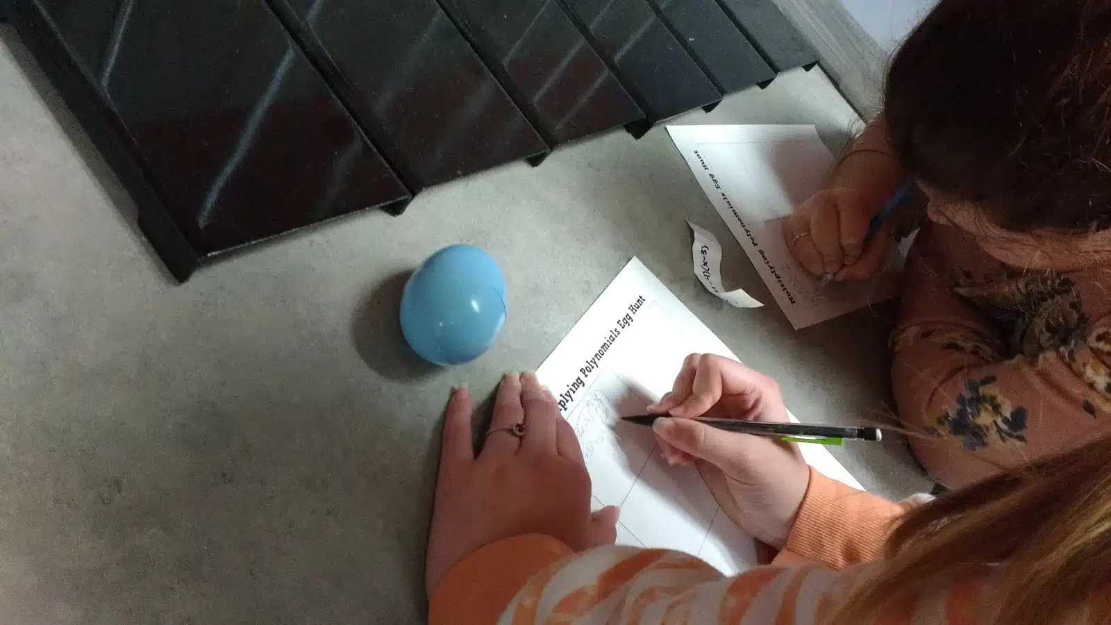 multiplying polynomials egg hunt activity algebra