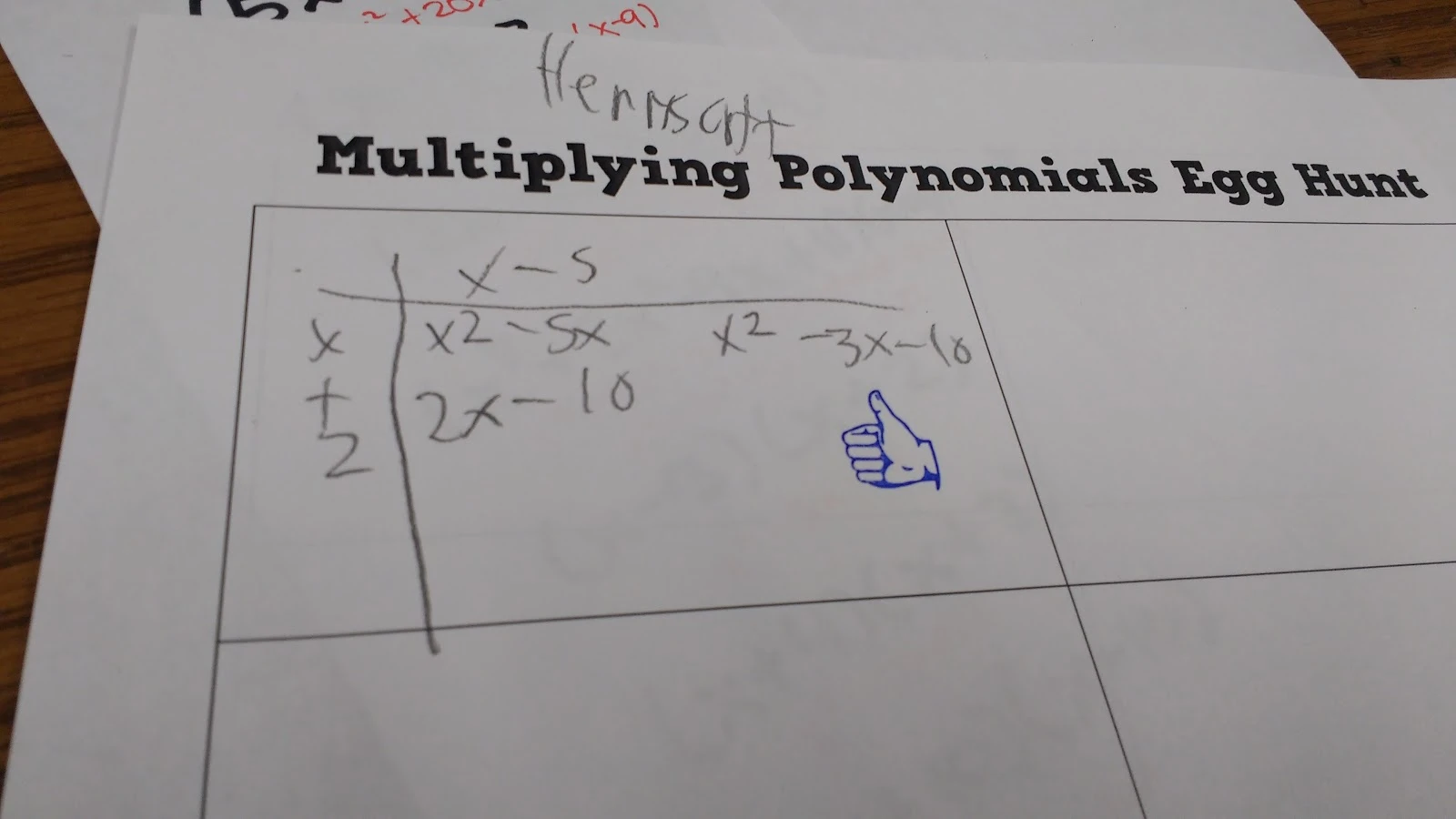 multiplying polynomials egg hunt activity algebra