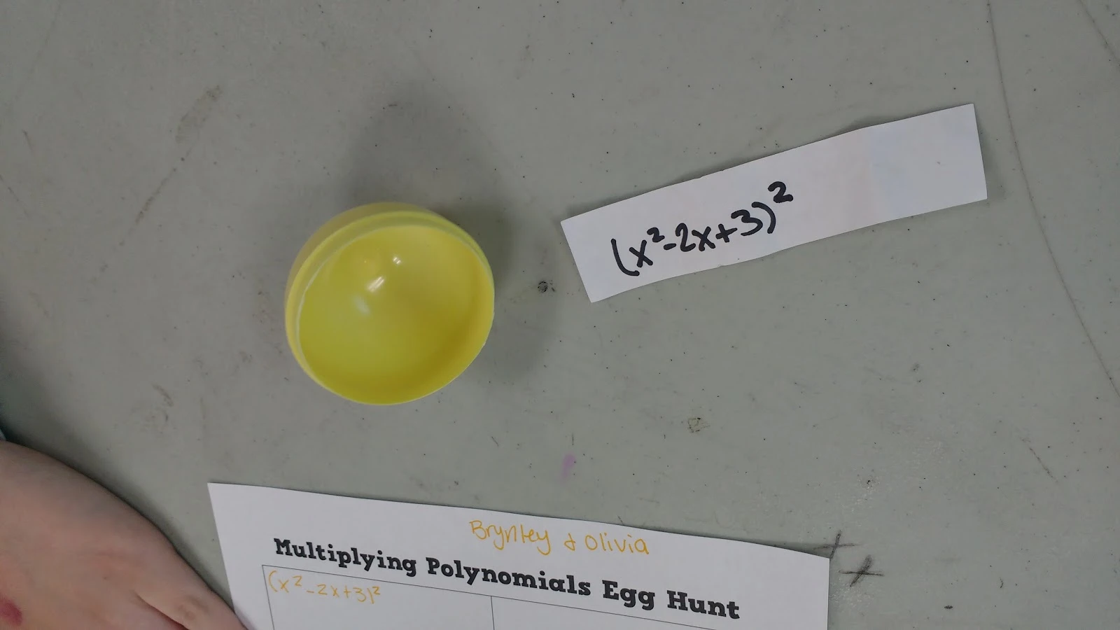 multiplying polynomials egg hunt activity algebra