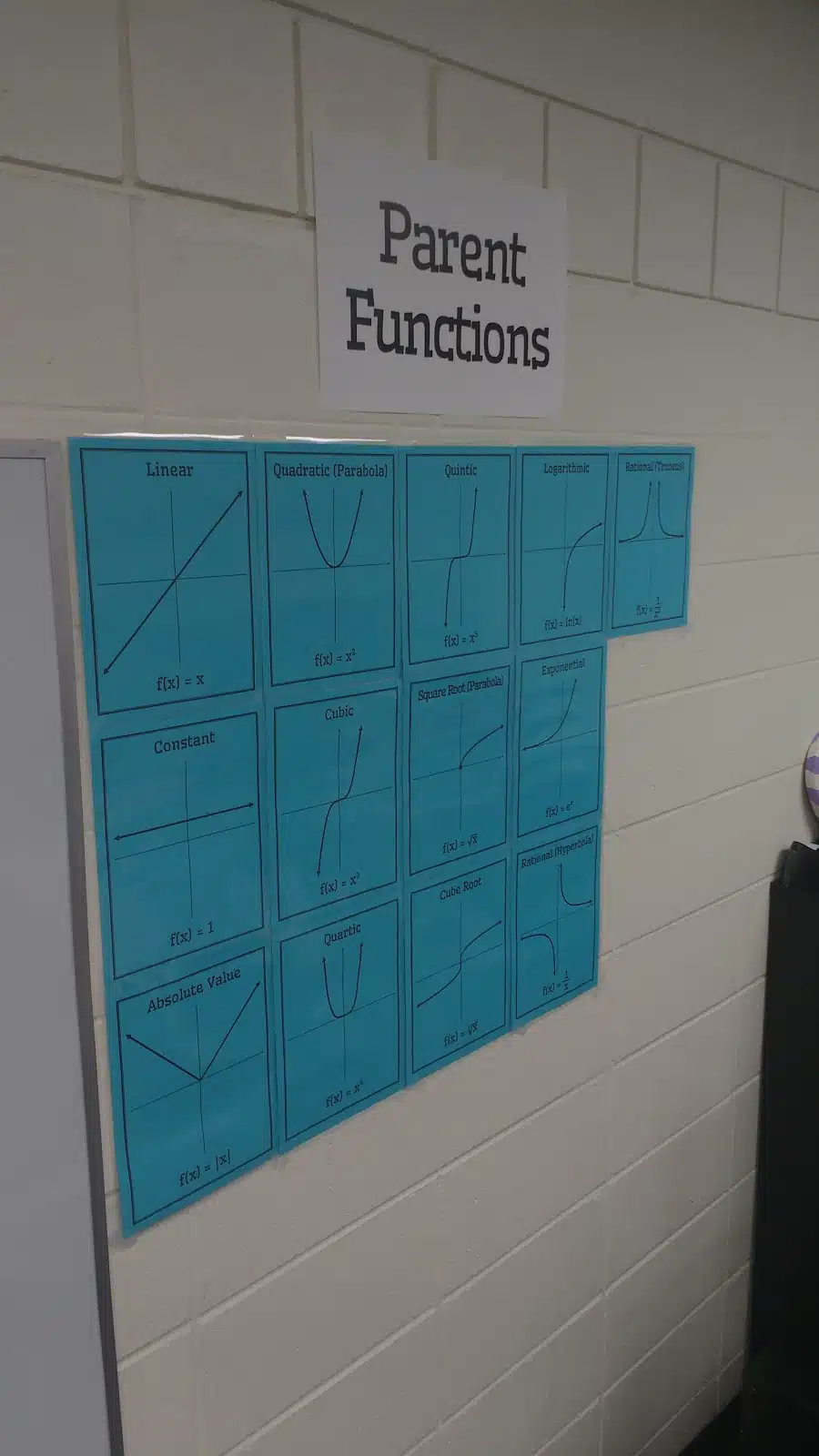 high school math classroom decorations algebra 2 pre-calculus posters